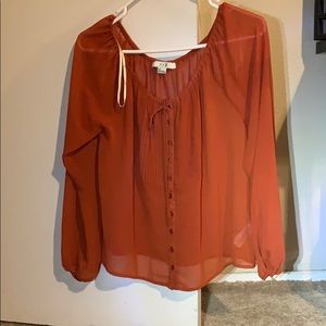 Orange blouse